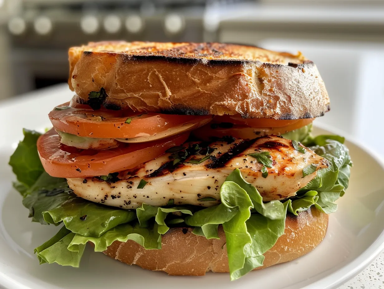 delicious chicken avocado melt sandwich