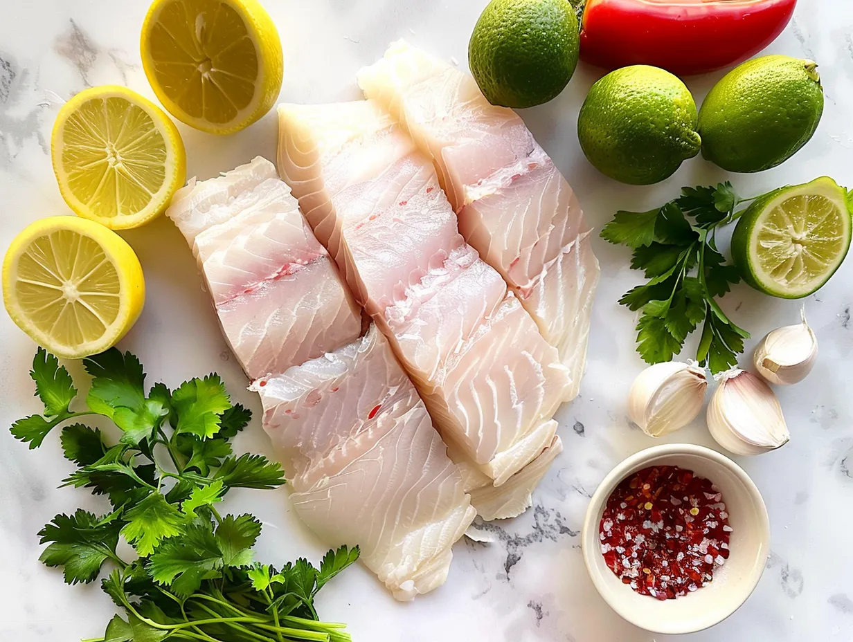 Ingredients for Coconut Lime Fish with Garlic Butter