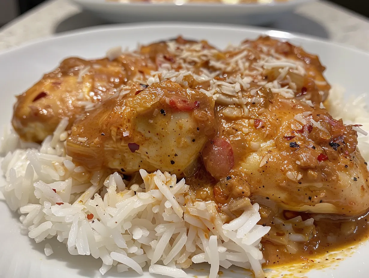 Vibrant Spicy Brazilian Coconut Chicken Dish