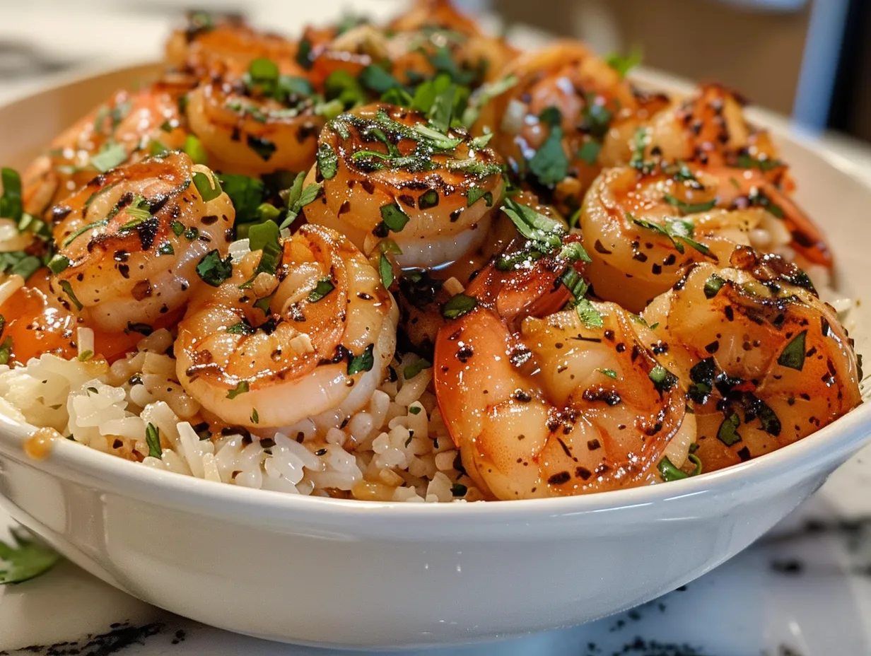 Delicious Honey Garlic Shrimp Bowl