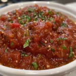 Fresh Marinara Sauce on a Plate