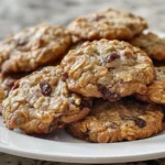 Golden Oatmeal Raisin Cookies on a Cooling Rack
