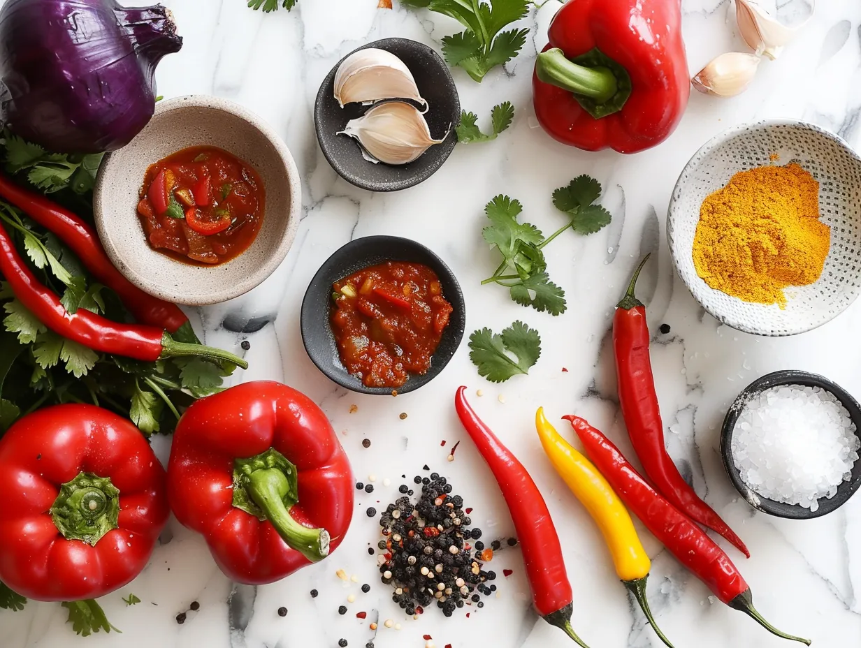 raw chili ingredients